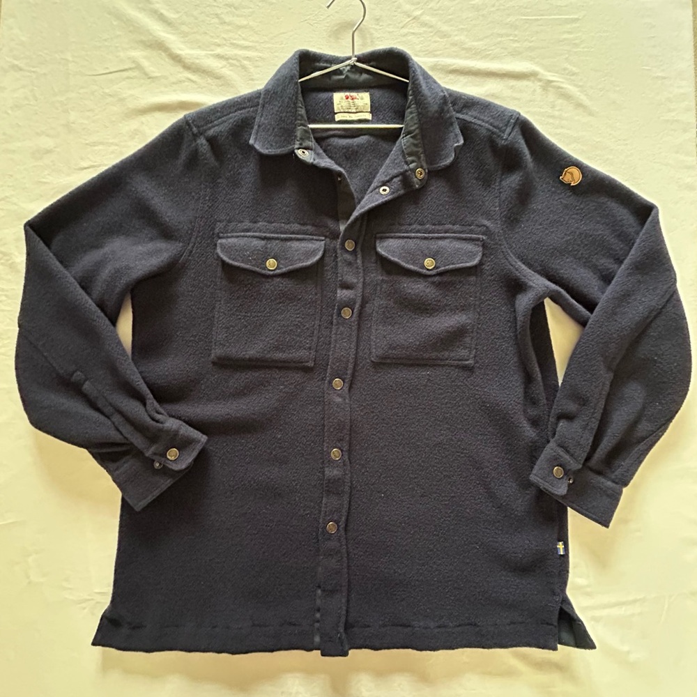 Fjällräven Wool Overshirt / Shirt Jacket – Men’s XL – Dark Navy